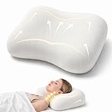 DUVERGO Oreiller Ergonomique Cervical à Mémoire de Forme Haute Densité – Coussin Orthopédique pour Cervicales Douloureuses, Nuque et Épaules – Housse Rafraîchissante Oeko TEX – 60x40 cm