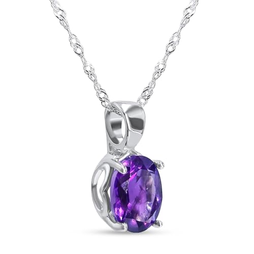 Natural amethyst necklace heart pendant...