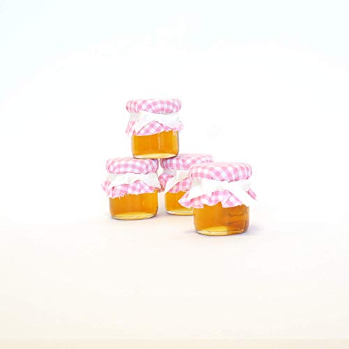 24 Pack of Mini Mason Jars Filled with Pure Natural Honey for Gifting and Culinary Delights
