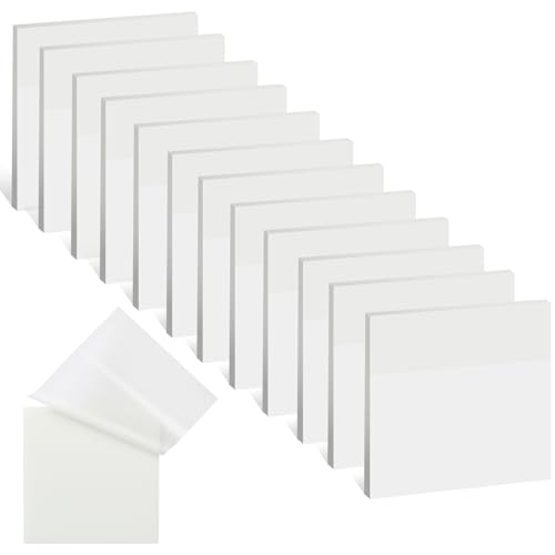 AZUREAL 600P 透明付箋 3x3インチ 防水 クリア付箋 自己粘着性 半透明付箋 本注釈 メモハイライト 学校&オフィス用