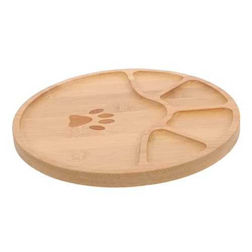 PRETYZOOM Wood Plate Snack Tray Food Display Tray Household Snack Dish Office Biscuit Server