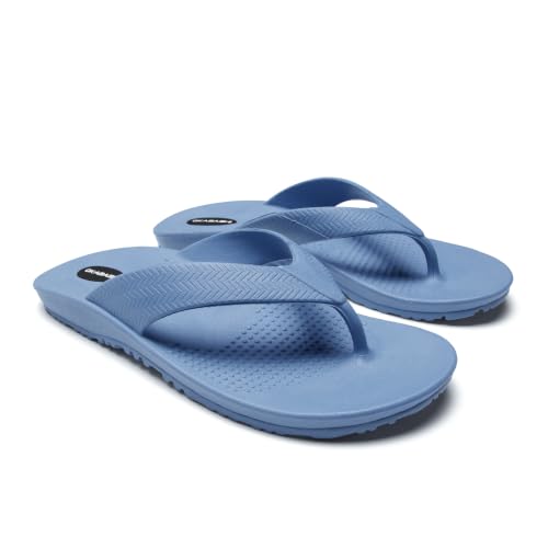 OKABASHI Men's Surf Flip Flops (Elemental Blue, LL) | Provide Arch Support | Great for Indoors, Outdoors, Beach, Summer, 9-10