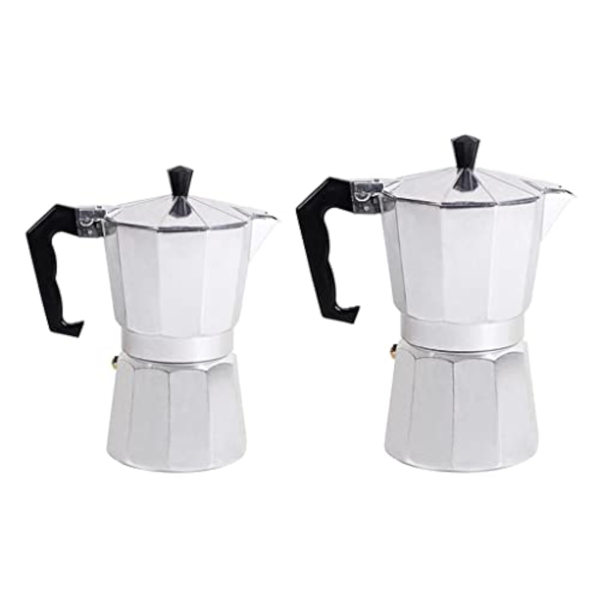 2pcs/Set Home Bar Aluminum Coffee Moka Maker Pot