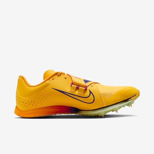 Image of Zoom Elite Long Jump Shoes (Unisex - White /Black-Laser Orange-Hyper Pink) by Nike