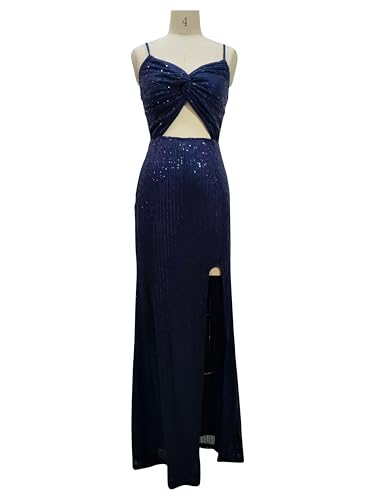 Image of Women's Sequin Prom Dress Evening Gowns for Formal Events | Elegant Sparkly Rhinestone Long Maxi Dresses for Formal Party,Gala,Wedding Guest,Fully Lined,Stretchy,Side Slit