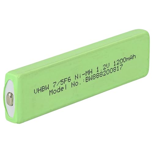 vhbw Cellules de Batterie Remplacement pour Sanyo HF-A1U, KF-A650 pour baladeur, Minidisc (1100mAh, 1,2V, NiMH), Bouton Top, 7/5F6