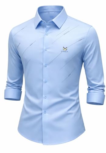 Image of IndoPrimo Men's Premium Satin Shirt for Party, Formal & Casual Wear - Stylish Designer Full Sleeve Shirt for Men
