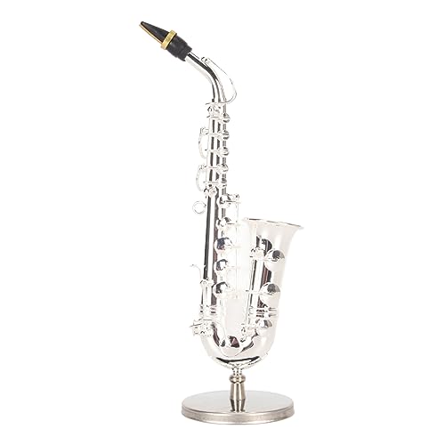 Saxophone miniature avec support et étui pour déco de bureau - 7