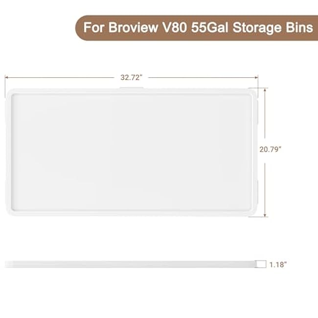 2 Packs lids for V80 55Gal Storage Bins, White