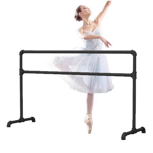 Barre de ballet portable double couche noire de 1 m adaptée aux salles de danse