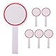MIRKUZI 6er-Pack tragbares Anzeigetafel-Whiteboard, löschbar, Handschild, 20 x 10 cm, Schaumstoff (100%), White