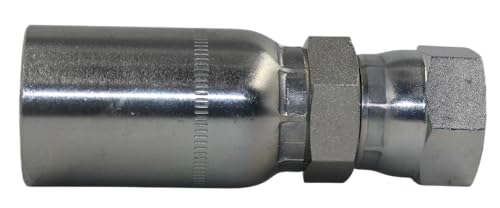 Image of (10-PCS) L-FJX-06-06 3 /8'' ID Hose x 3 /8'' 37 Female Hydraulic Hose End Swivel Crimp Fitting Hydraulic Hose Fitting