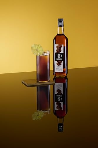 Image of 1883 Salted Caramel Syrup for Drinks, Made in France, 1 Liter Glass Bottle
