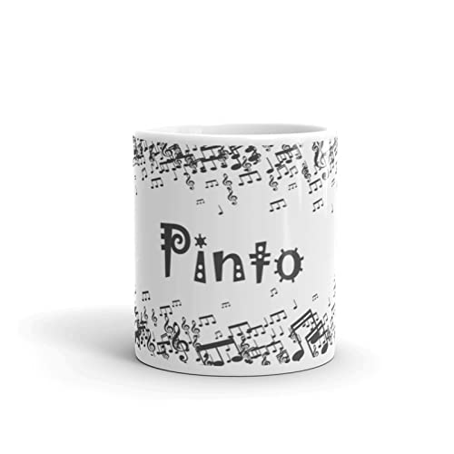RISH Coffee Tea Mug Ceramic 350 ml | Pinto Name Design Printed Cups