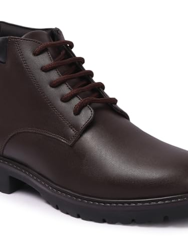 Image of Carlton London Men's Ankle Lace-Up Round Toe Comfortable Boot