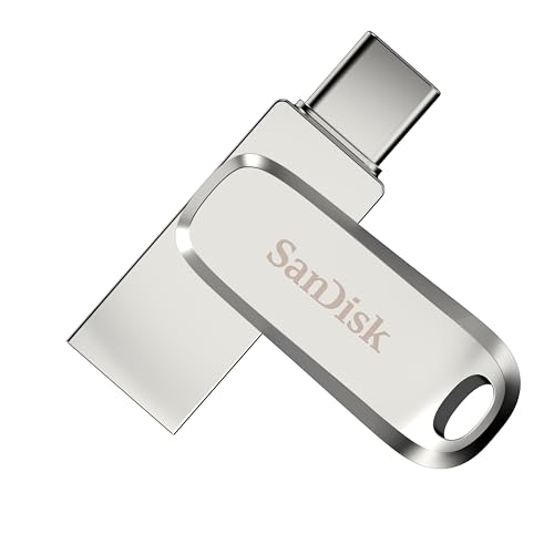 Image of SANDISK 2TB Ultra Dual Drive Luxe USB Type-C - Up to 400MB /s Transfer speeds, USB 3.2 Gen 1, 2-in-1 Drive for USB Type-C and USB Type-A Devices - Silver, All-Metal casing - SDDDC4-2T00-G46