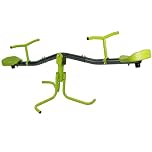Gr8 Garden 360 Degree Rotating Seesaw Metal Spin See Saw Childrens Kids Toddler Outdoor Toy Garden Activity Play Playground Equipment Dark Grey Green