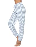 🌟【Una variedad de estilos】Los pantalones pijama mujer veranoestán disponibles en colores sólidos y estilos a rayas, que son elegantes y cálidos, y no pasarán de moda.
