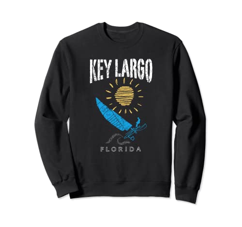 Recuerdo de Key Largo, Florida Sailing Beach FL Sudadera