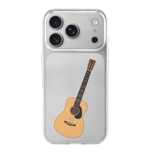 iPhone17Pro用ケース 耐衝撃 黄変防止 耐久性 フォークギター アイフォン17Pro用ケース TPU おしゃれ 薄型 あいふぉん17Pro用 カバー ワイヤレス充電対応 脱着簡単