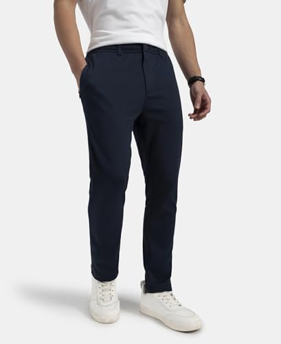 Image of Jockey IM06 Men Super Combed Cotton Rich Elastane Stretch Slim Fit All Day Pants with Pockets