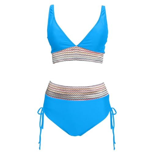 Tankini deux pièces pour piscine et vacances d'été avec culotte haute rétro chic - 4