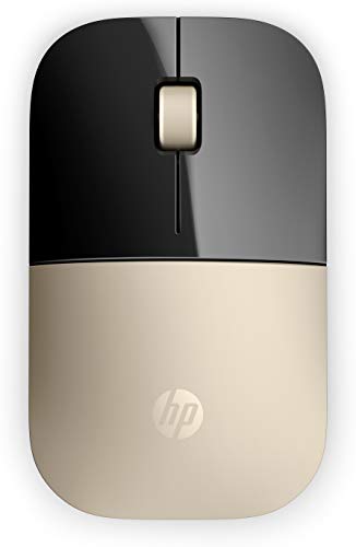Image of HP Z3700 Gold 2.4 GHz USB Slim Wireless Mouse with Blue LED 1200 DPI Optical Sensor, Up to 16 Months Battery Life