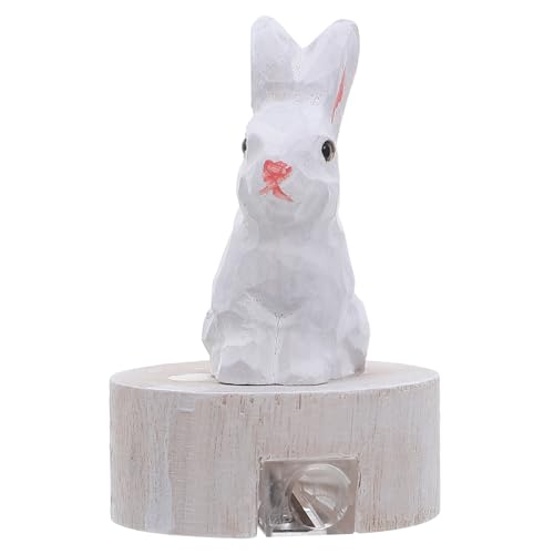 Cabilock Kawaii Bleistiftspitzer Holz Hase Form Handlicher Manueller Anspitzer für Schule Kunststudio und Reisen Süßes Tragbares Schreibwaren tool