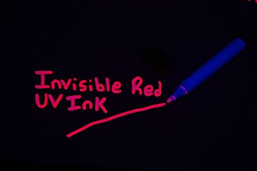 DirectGlow Extra Large Invisible Red UV Blacklight Reactive Ink Marker Pen