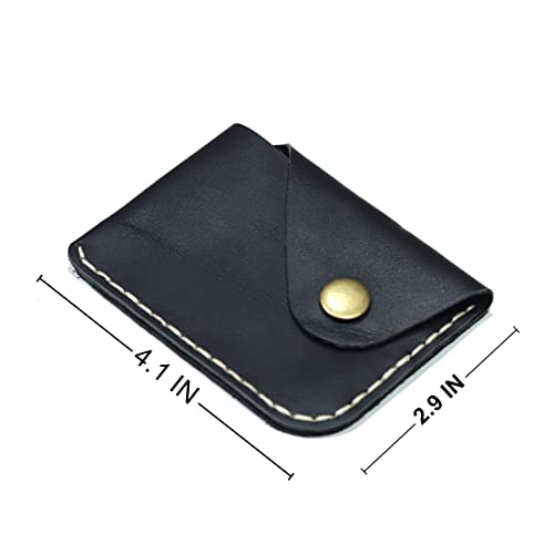 New Upgraded Version Handmade Minimalist Card Case Simple Thin Wallet with card slot Card Holder (BLACK)2