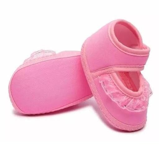 Image of Cute Baby Girl Sandals Soft Cotton Booties Comfortable Slip Shoes for Early Walking