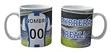 Taza Personalizada de Fútbol con Nombre y Número. Tazas de Desayuno Personalizada Equipos de España. Regalo Original para Aficionados del Fútbol. Camisetas Futbolistas (Real Sociedad 2)