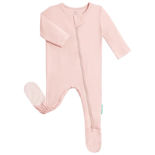 Image of PurComfy Baby Zipper Footie Pajamas, Supersoft Bamboo Rayon Baby Footed Pjs Boy Girl 0-3-6-9-18-24 Month Coverall Sleepers