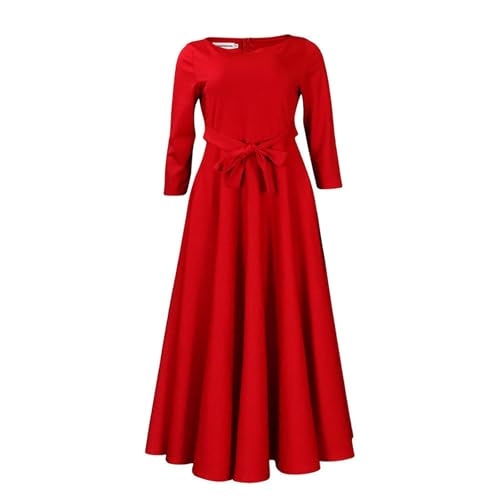 Robe longue femme col V casual chic de taille ample
