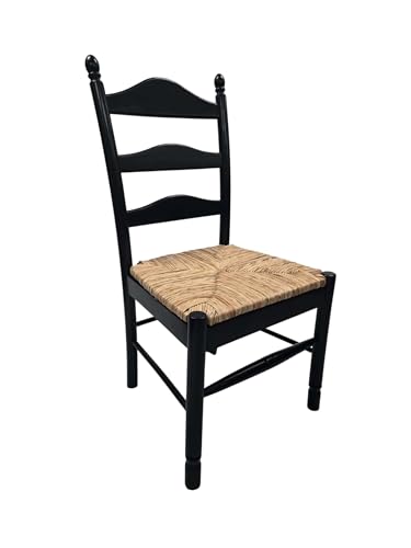Pemberly Row Traditional Styled Wood Chair in Antique Black Finish