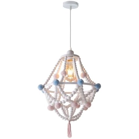 JIAHUA White Pom Pom Chandelier Light Cover