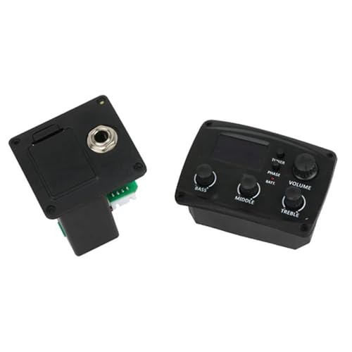 アコースティックギター EQ プリアンプ、デジタルプロセディングチューナー、3 バンド EQ イコライザー、チューナー、ギターピックアップ、LCD チューナーシステム付き