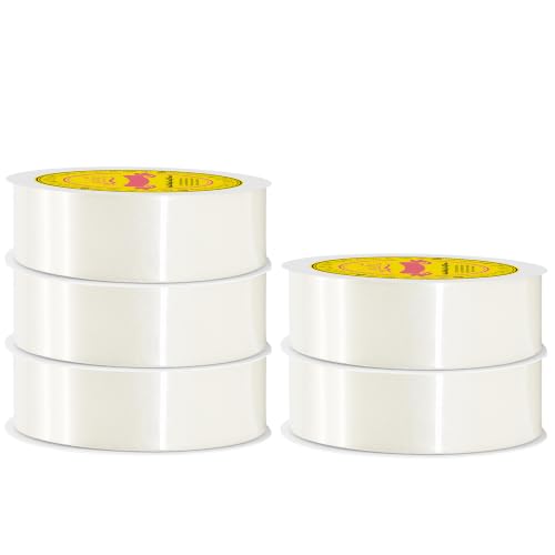 Image of 250 Yards White Satin Ribbon Polyester Ribbon for Gift Wrapping Very Suitable for Weddings Party Hair Bow Invitation Decorations and More(1-1 /2 inch X 50Yards X 5 Roll)
