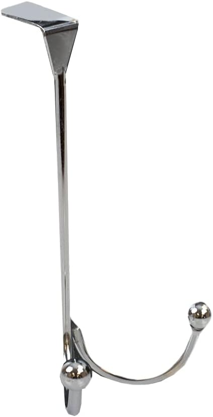 Home Basics 2 Hook Over The Door Hanger, Chrome