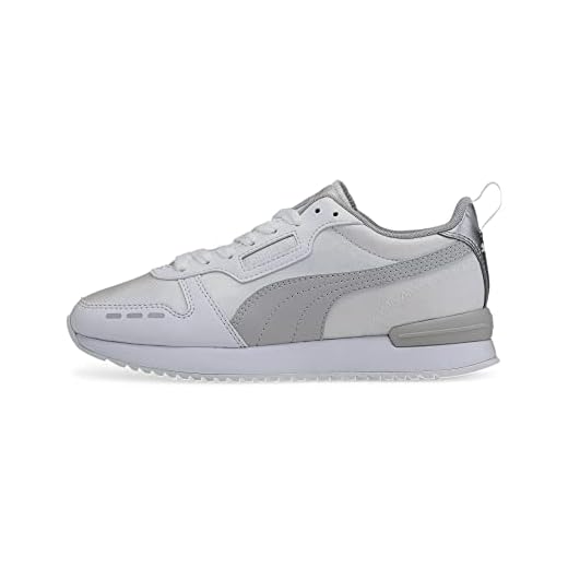 PUMA R78 Wn's Metallic, Zapatillas Mujer, Blanco White/Gray Violet Silver, 37 EU
