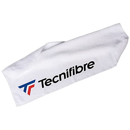 Tecnifibre Tennis-Squash-Handtuch, 100 % Baumwolle, Weiß