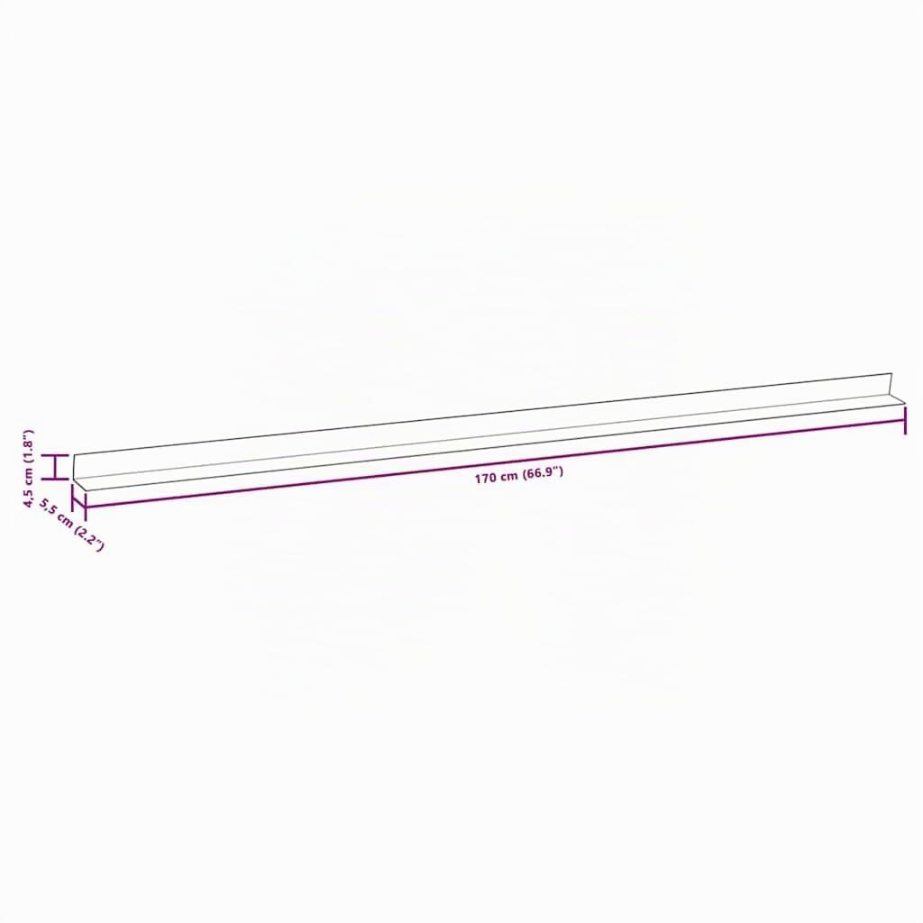 vidaXL Cornière de terrasse 5 pcs WPC 170 cm Marron foncé