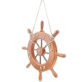  Décor Vintage Décor Vintage Décor Vintage 2pcs Méditerranée Rétro Bois Gouvernail Barre De Volant Décoration De La Maison Ornements Sculptures Décor À La Maison Décor Océan Décor Rétro