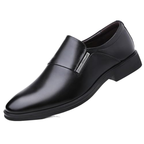 Business Formal Shoes for Men Hasp Slip On Leather Oxfords Loafers Dress Footwear - Main Image