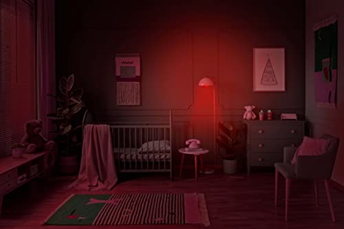 hooga Sleep Light Bulb, Blue Light Blocking Red Night Light. 625nm Red Bulb for Healthy Sleep. Baby Nursery Light. 1W LED, 7W Replacement Single