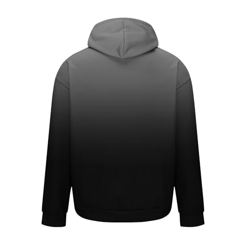 Mens Ombre Color Hoodies Pullover Casual Lightweight Long Sleeve Drawstring Hooded Sweatshirt Fall Outfit with Pocket2