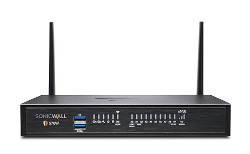Image of SonicWall TZ570W Wireless Gen7 Firewall | PoE Multi-Gig Security Appliance with 3.0 Gbps Throughput, Integrated PoE, SD-WAN, and Full Threat Protection (02-SSC-2835)