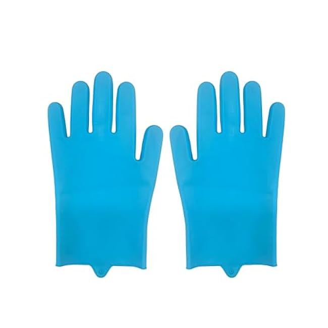 PETAS Pet Grooming Gloves for Dogs and Cats, Dual Purpose Bath and Shedding Removal Gloves, Massage and Washing-FWLb5Xjc