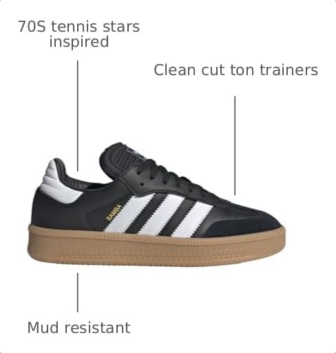 Image of adidas Samba XLG Men's Sneakers, Core Black /Cloud White /Gum, Size 7.5