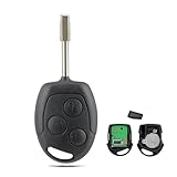 Remote Key Fob for Ford Fiesta Focus Fusion Transit Connect, 433MHz 3 Button with 4D63 Chip, FO21 Blade, 2002-2008